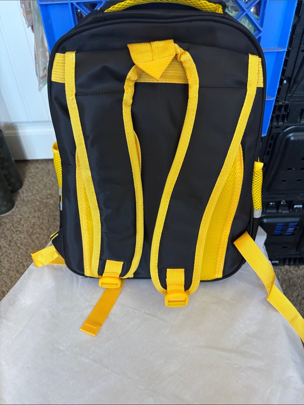 Kids Transformers Helmet-Front Backpack - Black & Yellow - Picture 9 of 10